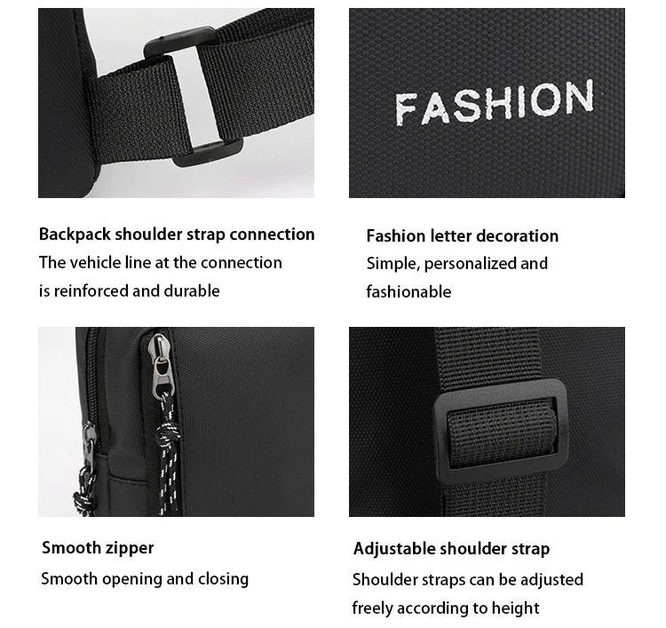 Casual Solid Men Crossbody Bags Male Oxford Handbag Shoulder Bags Boy Messenger Bags 2023 Man Handbags for Travel Satchel Black