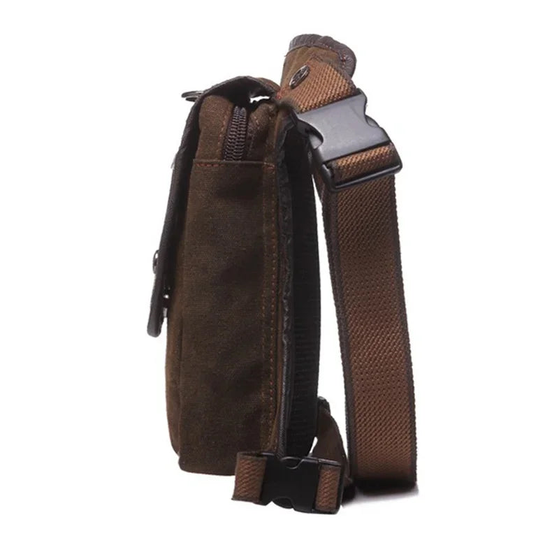 Men's Univesial Thigh Crossbody Bags Retro Fashion Outdoor Sports Belt Leg Bag Motorcycle Waterproof Canvas Waist Pack