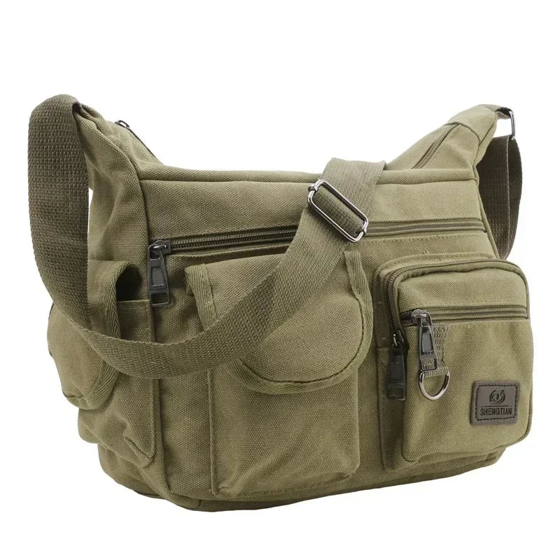 Casual Tote Travel Male Crossbody Bag Men's Canvas Shoulder Bags Luxury Messenger Bags Fashion High Quality Handbag Chest Bag