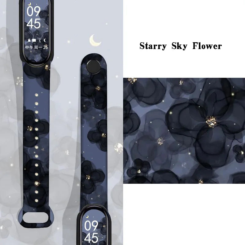 Wristband Bracelet Watchband 4 3 For Mi Band10 9 8 Bracelet Millet Strap Band MiBand 7 6 5 Smart Wriststrap Printing Accessories