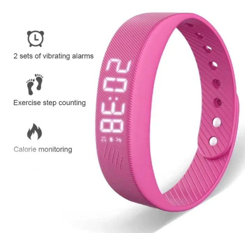 New Smart Watches Pedometer Fitness Bracelet for Men and Women Step-Counting Multi-Movement Mode Fashion Electronic Wristband Si