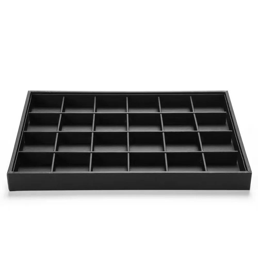 Stackable Jewelry Display Tray Multi Compartments Flat Bottom Bracelets Storage Organizer Wear-resistant Waterproof