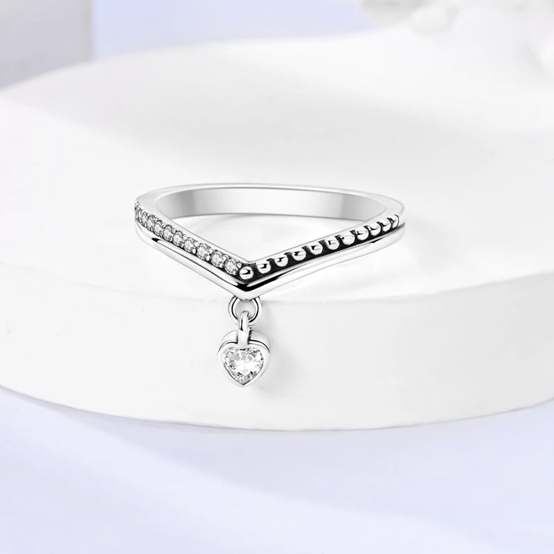 New Original 925 Sterling Silver Rings Stackable Infinite Silver Zircon Ring For Women Wedding Anniversary Birthday Jewelry Gift