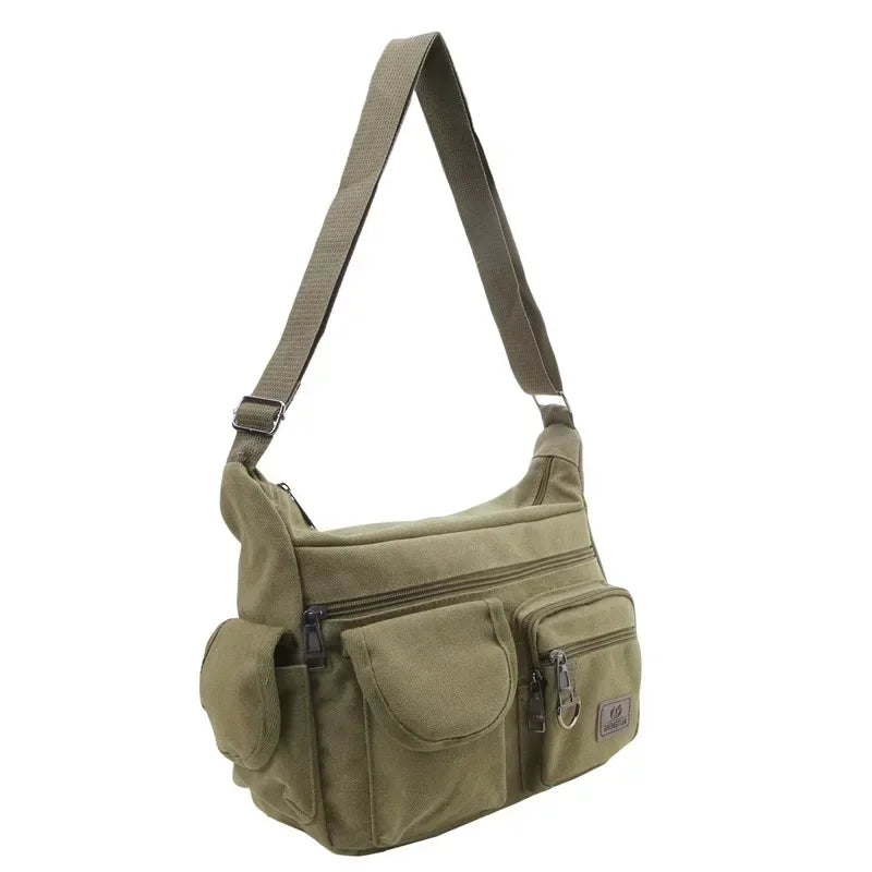 Casual Tote Travel Male Crossbody Bag Men's Canvas Shoulder Bags Luxury Messenger Bags Fashion High Quality Handbag Chest Bag