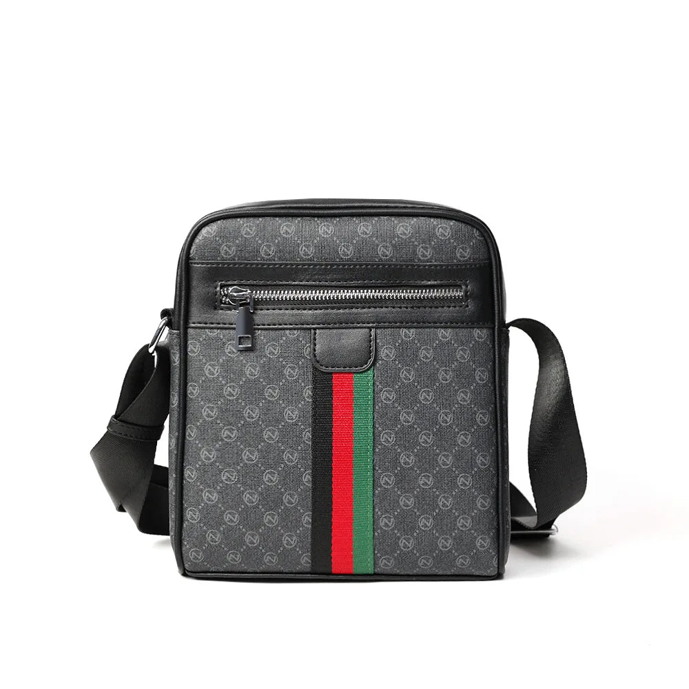 Square Crossbody Bag Men Luxury Design Men's Crossbody Bags Fashion Plaid Letter Printed Shoulder Bag Male Sling Messenger Bag