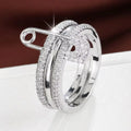 Stacked Rings Fashion Trend Street Style Gift For Friends, Birthday Party Surprise Zircon Ring Jewelry Gifts