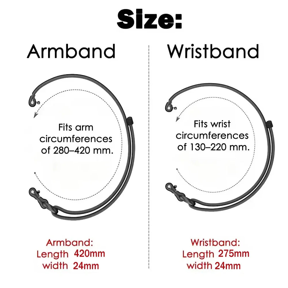 For Garmin CIRQA Smart Band Bicep Armband Sport Fitness Tracker Nylon Woven Breathable Watch Band Adjustable Wrist Loop Strap