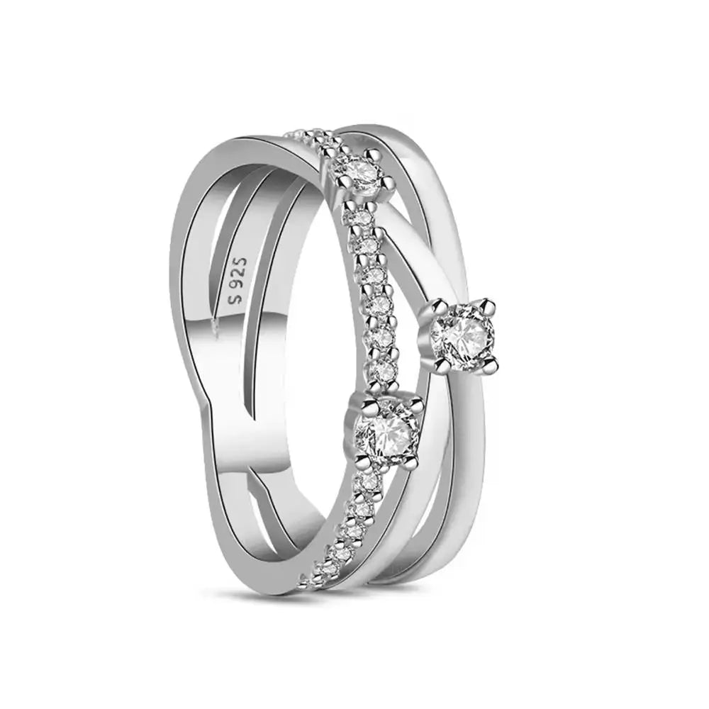 Classic Stackable Bowknot Rings for Women, Silver/Gold/Rose Gold Promise Rings, Fashion Wedding Engagement Band Jewelry Gift
