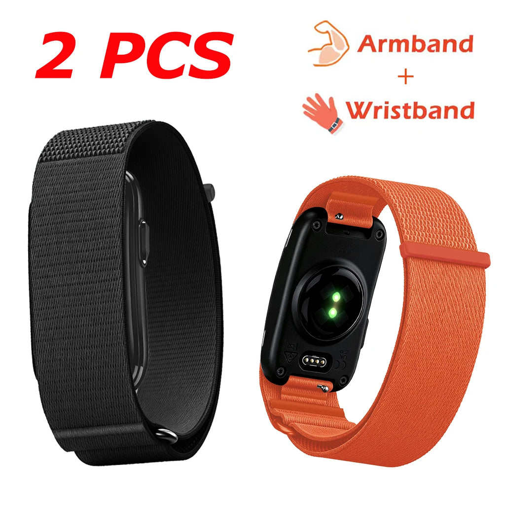 For Garmin CIRQA Smart Band Bicep Armband Sport Fitness Tracker Nylon Woven Breathable Watch Band Adjustable Wrist Loop Strap