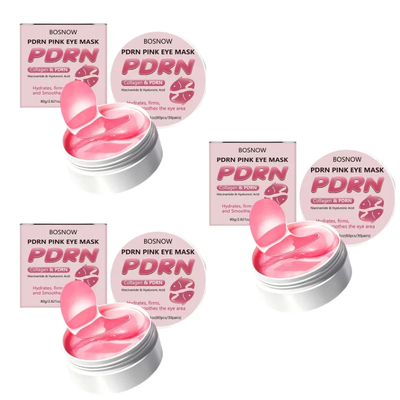 60 Pieces of Pn Pink Eye Patches/Eye Pads, Under-Eye Patches - Deeply Moisturizing, for a Refined Appearance, with a Powerful Hydrating and Cooling Experience, Gel Eye Patches Improve the Skin Around the Eyes, Suitable for Al