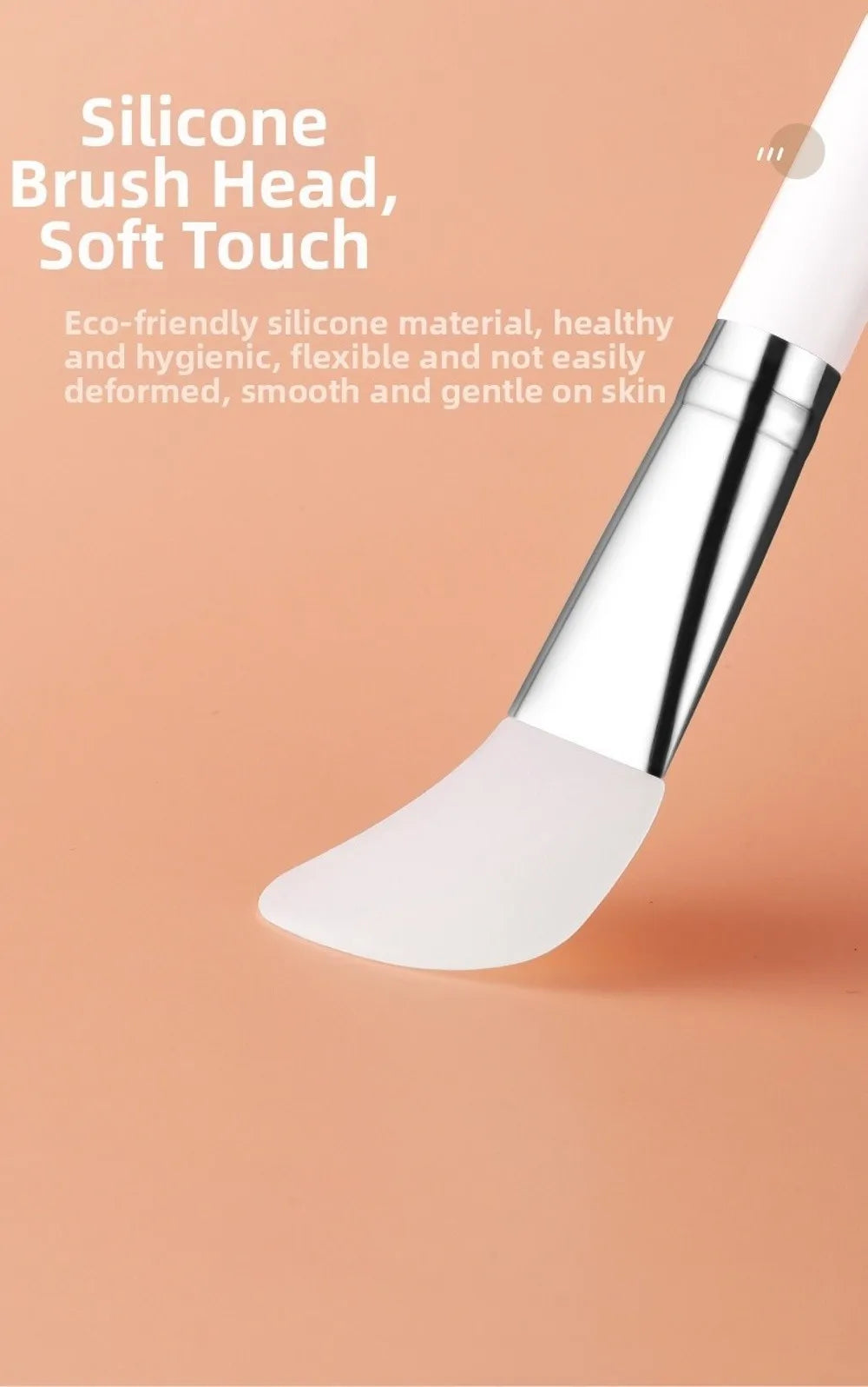 New DIY Silicone Facial Mask Brush Reusable White Face Mask Applicator Easy Clean Soft Head Makeup Tool Brush Skin Care Tools