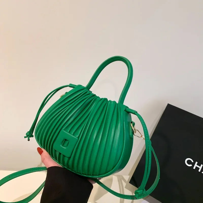 Fashion Brand Design Crossbody Bag for Women 2024 Luxury Vintage Shoulder Handbags Female Tote bags Casual PU Leather Bucket 가방