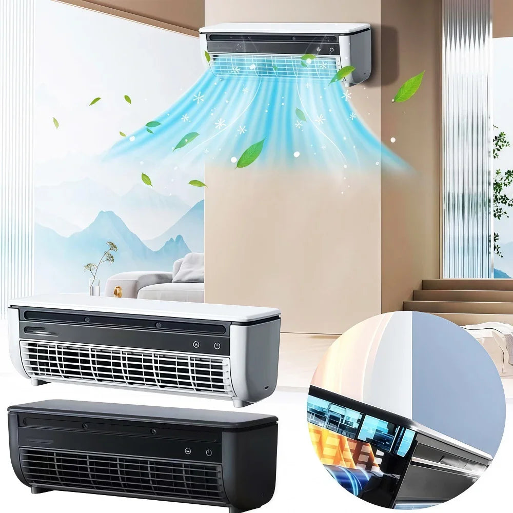 Mini Portable Wall Mount Air Conditioner with Core Cooling & Ice Mist,No-Drill Small Cooling Fan with Remote Control Home Office