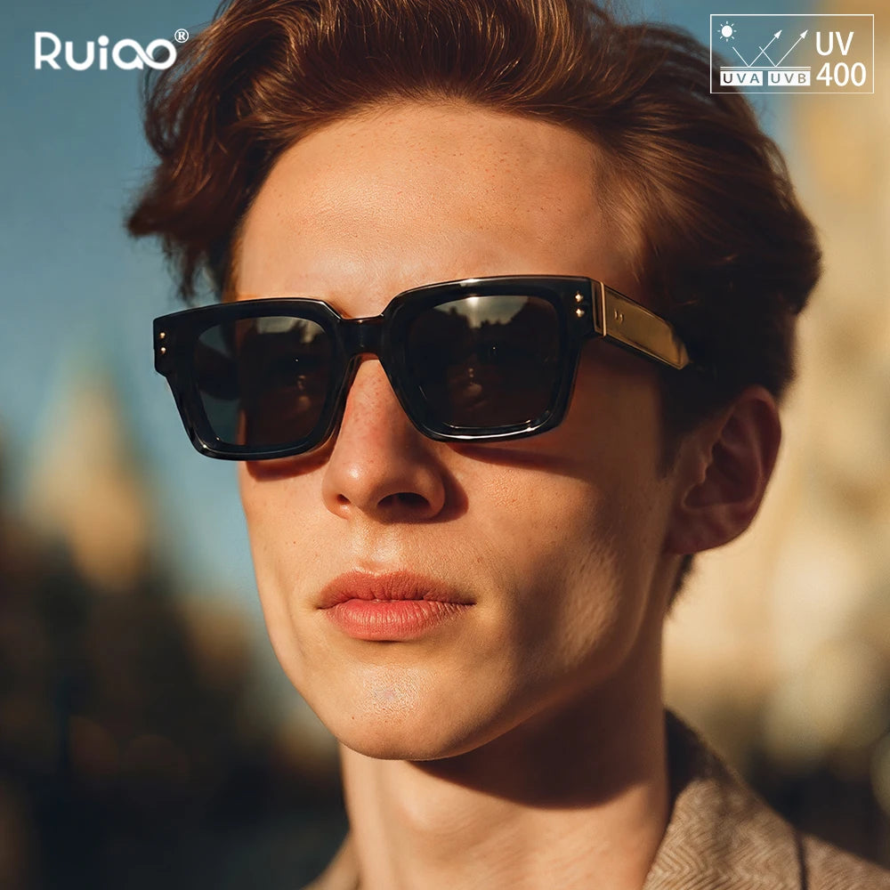 Ruiao 2026 Whole Luxury Premium Shades Designer Black Brand Sunglasses Mens Square Lunette De Soleil Homme Gafas De Sol Hombre