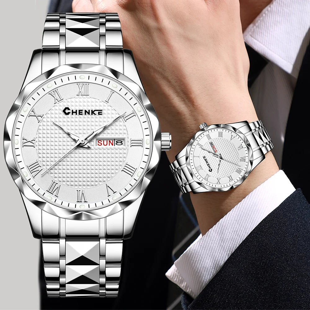 YaLaLuSi Stylish Men’s Bracelet Watch Casual Business and Elegant with Calendar and Clock – Perfect as a Gift