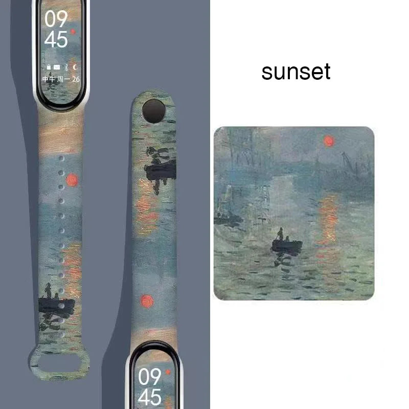 Wristband Bracelet Watchband 4 3 For Mi Band10 9 8 Bracelet Millet Strap Band MiBand 7 6 5 Smart Wriststrap Printing Accessories