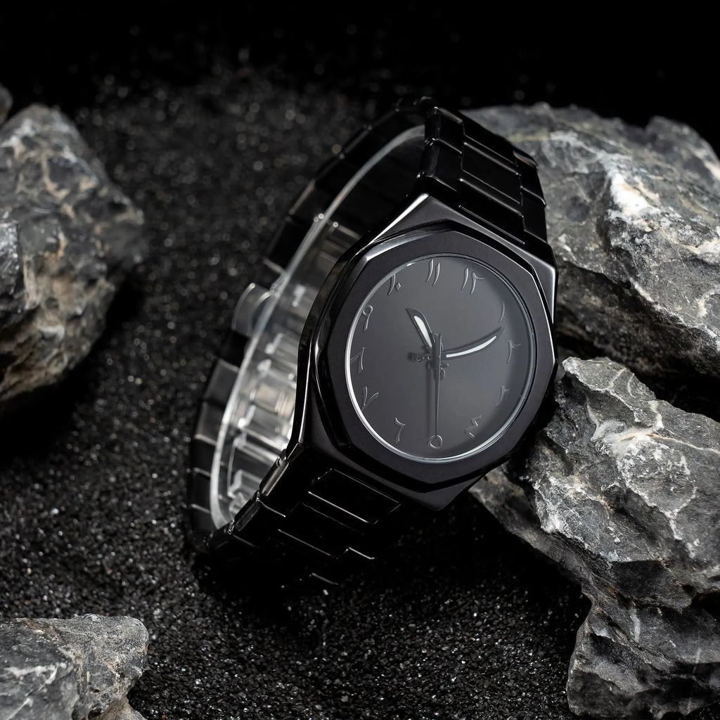 Fashion Luxury Casual Watch For Men Arabic Numeral Dial Stainless Steel Band Waterproof Men's Wristwatch