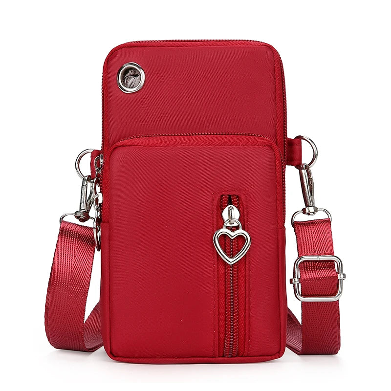 Compact Crossbody Purse for Women – Holds Phone, Cards & Cash, Slim Nylon Sling Bag for Travel & Everyday Use