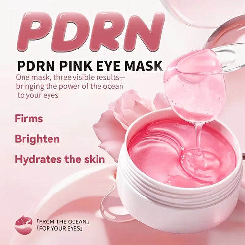 60 Pieces of Pn Pink Eye Patches/Eye Pads, Under-Eye Patches - Deeply Moisturizing, for a Refined Appearance, with a Powerful Hydrating and Cooling Experience, Gel Eye Patches Improve the Skin Around the Eyes, Suitable for Al
