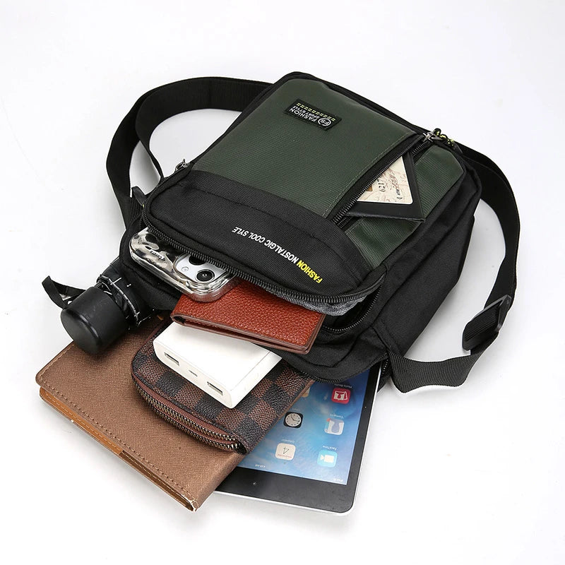 Men Crossbody Bag Single Shoulder Bags Big Capacity Storage Bag Fashion Multi-Pockets Business Crossbody Bags
