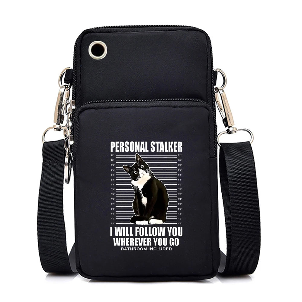 Cow Cat Crossbody Bags for Women Funny Graphic Purses and Handbags Harajuku Tote Bags Coin Wallet Women Mini Mobile Phone Bag