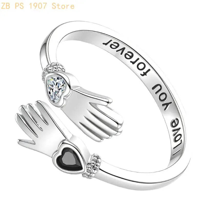 Charm Stackable Statement Rings With Hand Holding Detailing 55KA