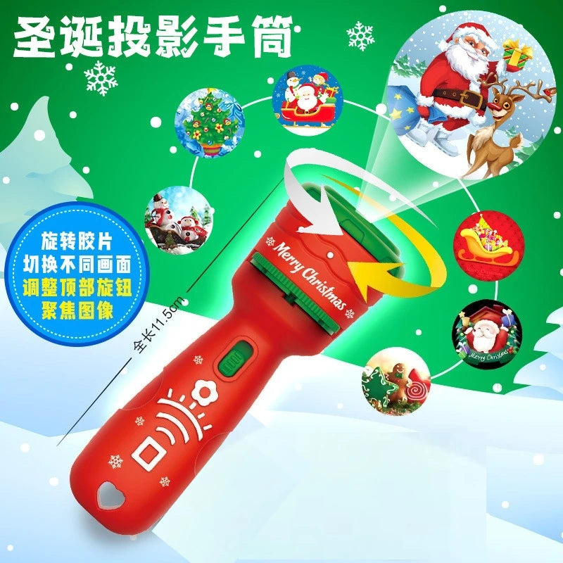 Christmas Projector Light, USB Powered Christmas Night Light with 6+ Holiday Patterns, Flexible Tree Lamp for Holiday Decor
