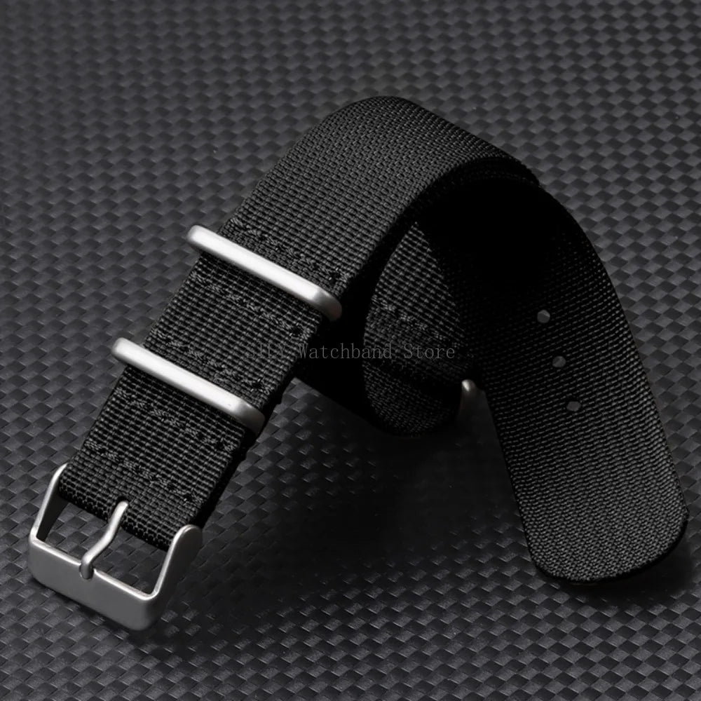 Military Nylon Smartwatch Band 18mm 20mm 22mm Universal Men Women Canvas Strap Fabric Army Replacement Wristbelt Sport Bracelets
