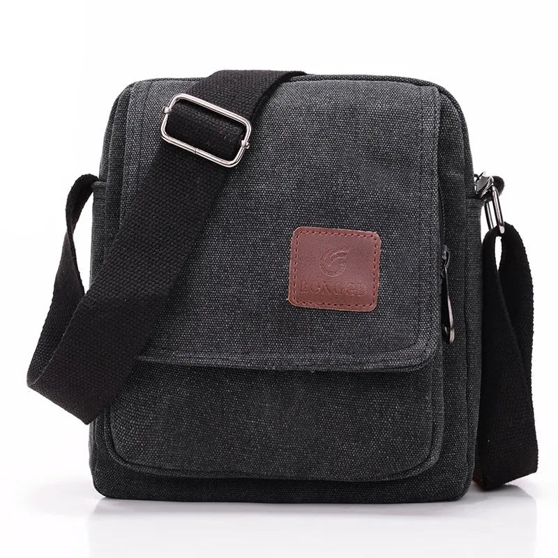 Casual Crossbody Bag, Men's Retro Canvas Crossbody Bag, Suitable for Going Out and Daily Commuting, Shoulder Bag