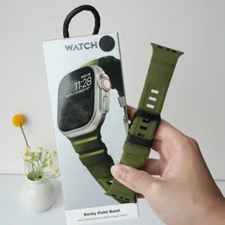 Luxury Silicone Band for iWatch 46mm Series 10 Ultra2 49mm 45mm Breathable Sport Strap for 44mm 42mm Series 9 8 7 6 5 4 3 2 1 SE