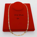 60cm 5.3mm Minimalist Necklace Fashion 18k Gold Plated Jewelry for Men And Women Suitable for Daily Wear