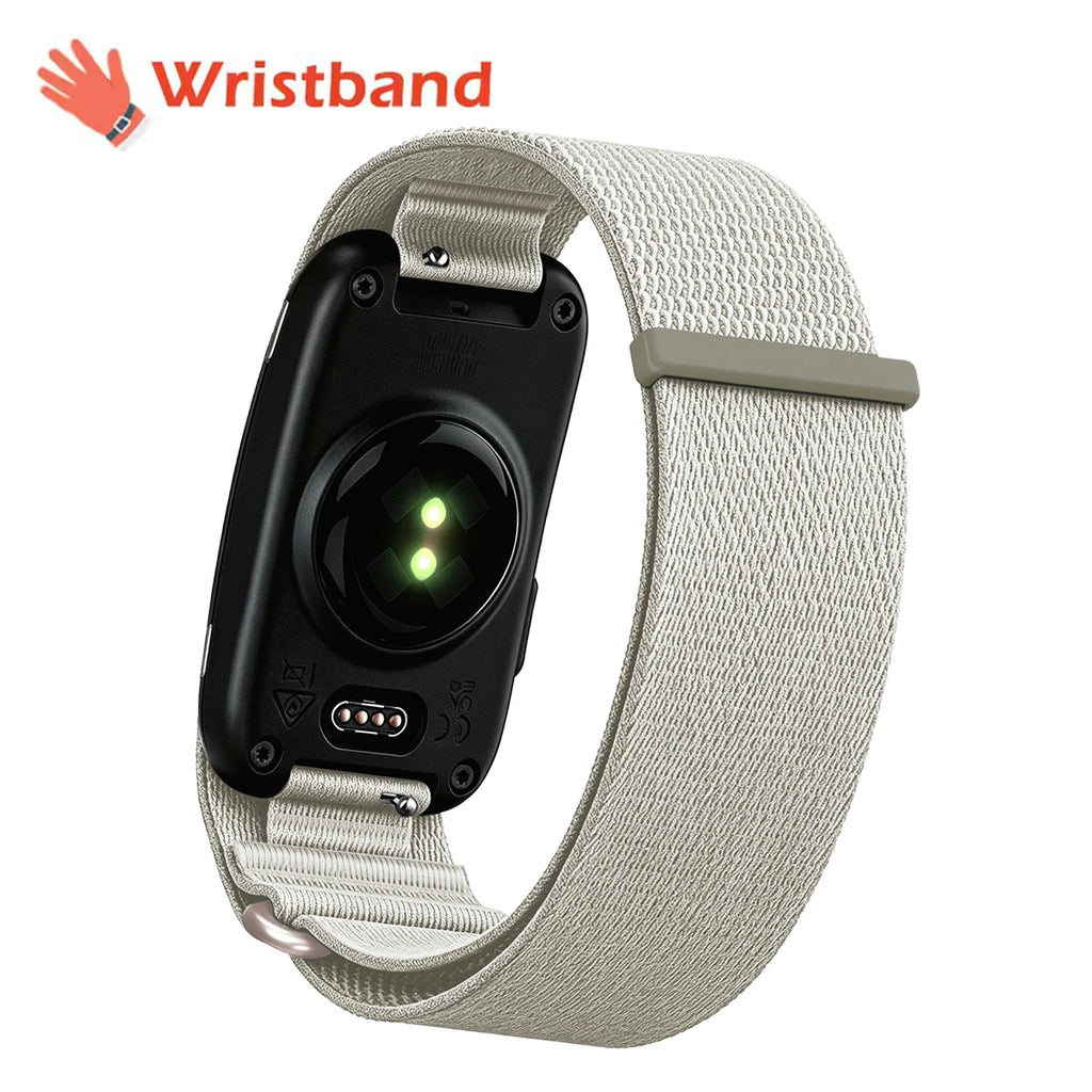 For Garmin CIRQA Smart Band Bicep Armband Sport Fitness Tracker Nylon Woven Breathable Watch Band Adjustable Wrist Loop Strap
