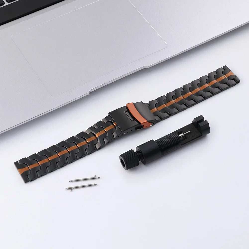 22mm 20mm Watch Band For Amazfit GTS/GTS 2/ GTS 2e/GTS 2mini/Active2 Xiaomi S4 S3 S2 Huawei Watch GT5/4 GT3 Stainless Steel Band