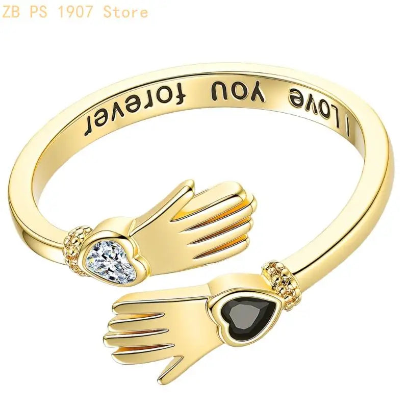 Charm Stackable Statement Rings With Hand Holding Detailing 55KA