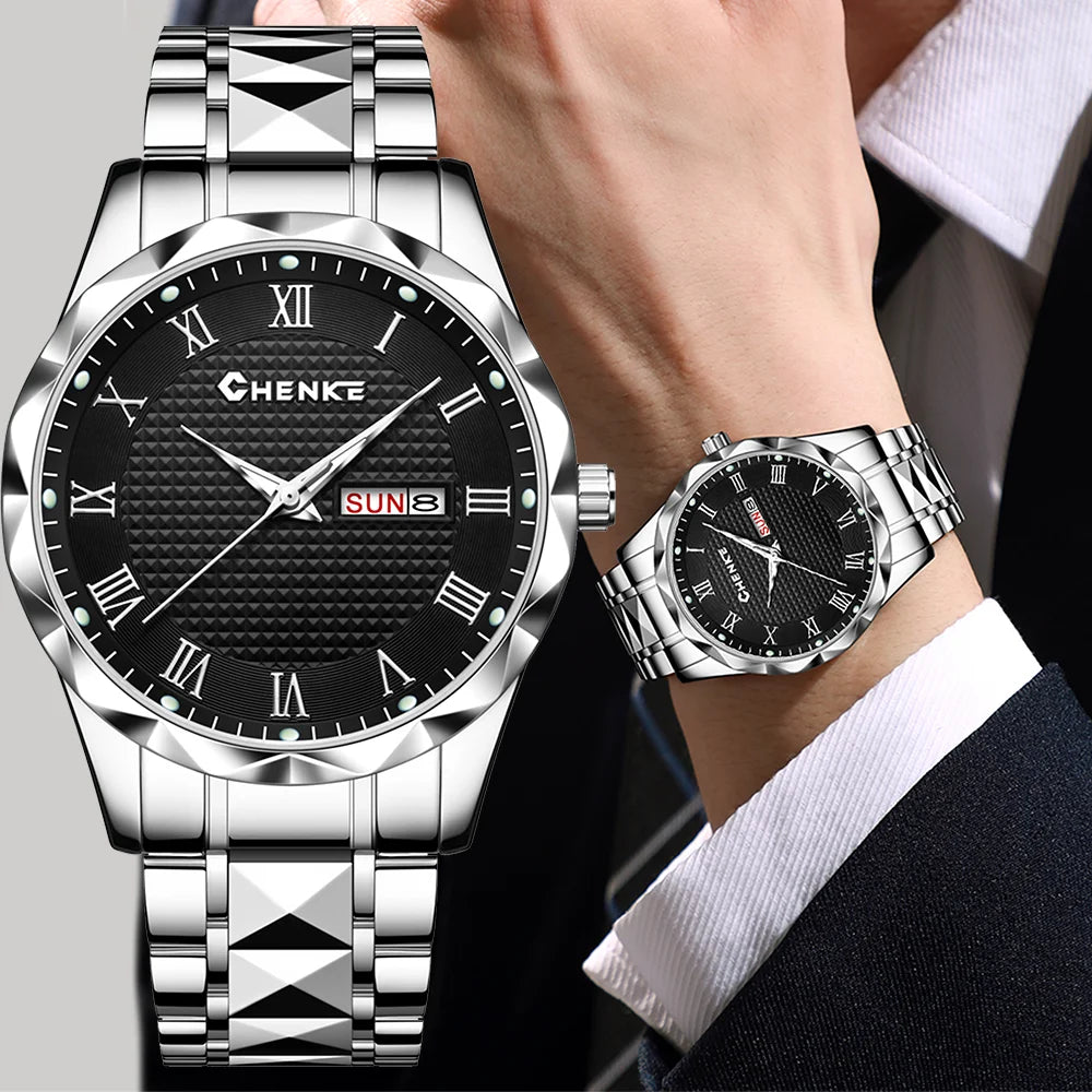 YaLaLuSi Stylish Men’s Bracelet Watch Casual Business and Elegant with Calendar and Clock – Perfect as a Gift