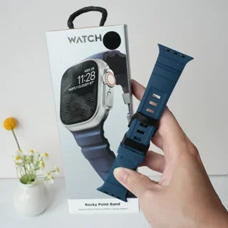 Luxury Silicone Band for iWatch 46mm Series 10 Ultra2 49mm 45mm Breathable Sport Strap for 44mm 42mm Series 9 8 7 6 5 4 3 2 1 SE