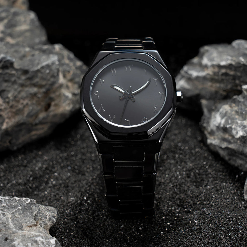 Fashion Luxury Casual Watch For Men Arabic Numeral Dial Stainless Steel Band Waterproof Men's Wristwatch