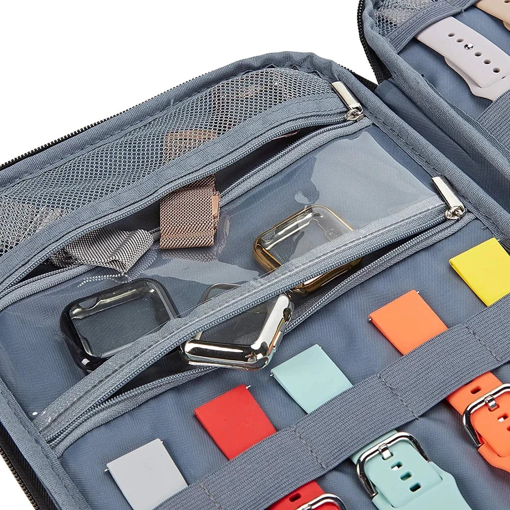Watch Band Organizer Case Travel Smart Watch Wriststrap Storage Bag Multifunction Portable Organizer Bag Hold 35 Watch Straps