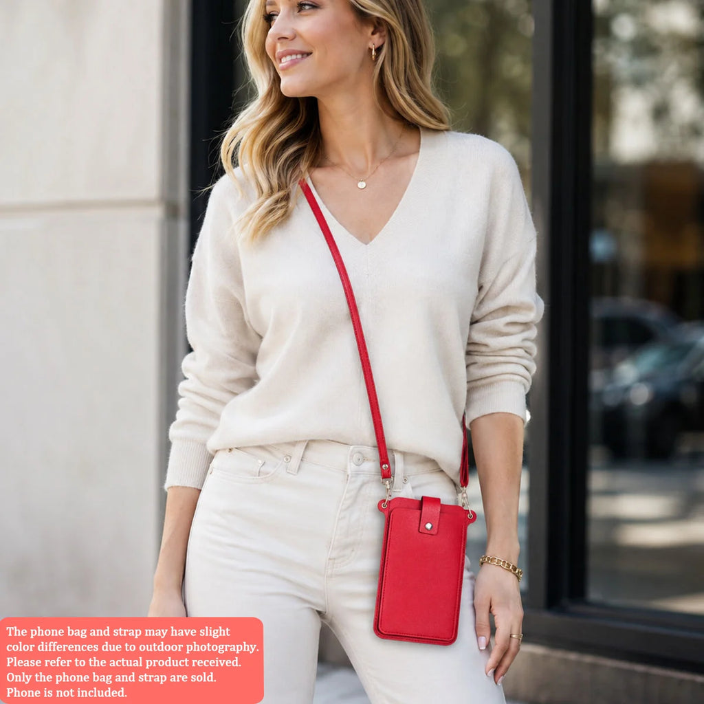 Multi Functional Crossbody Bags Women Mini PU Leather Shoulder Purses and for Girls Ladies Phone Simple Fashionable Solid Bag
