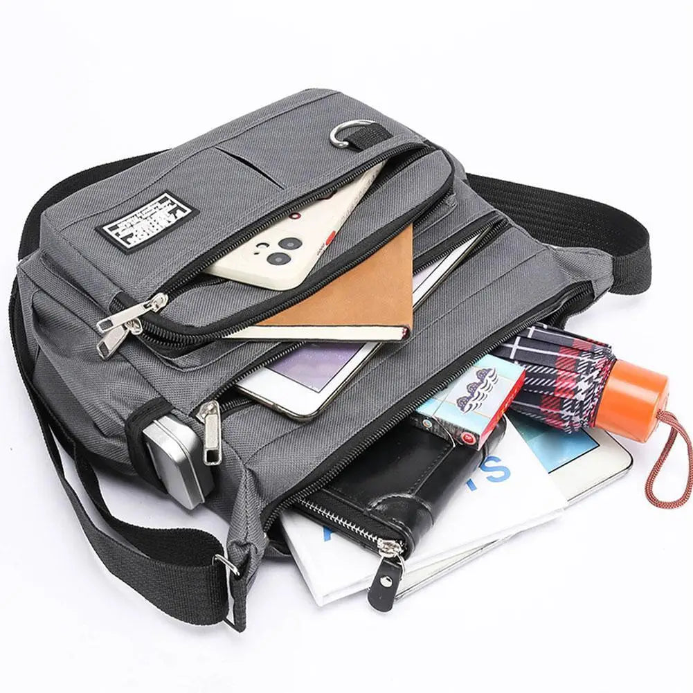 Mens Crossbody Bag Single Shoulder Bags Big Capacity Multi-Pockets Storage Bag Fashion Handbag Business Crossbody Bags
