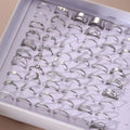 22Pcs/Lot Random Stackable Ring Set Women Elegant Durable Fashion High-End Geometric Spiral Hollow Out As A Gift For Her Jewelry