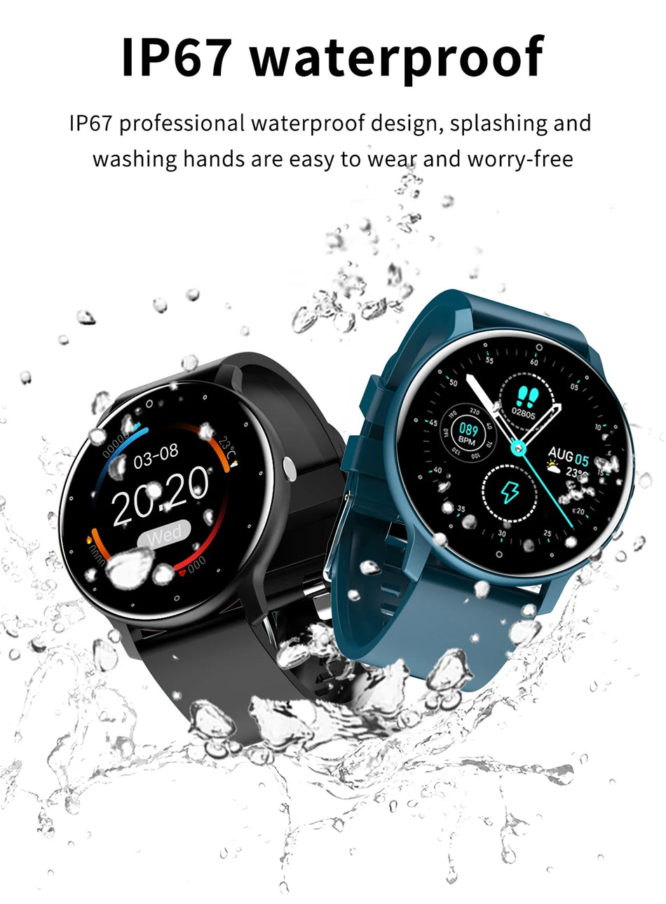 LIGE Smart Watch Women Men Full Touch Screen Bluetooth Call Smartwatch Waterproof Sports Fitness Tracker Watches for Android iOS