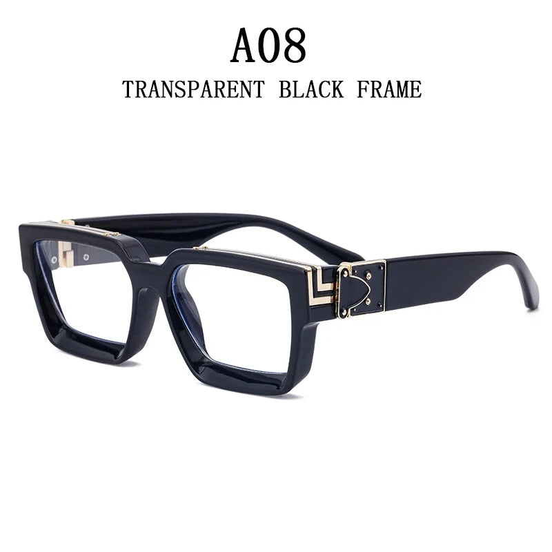 Millionaire Sunglasses For Men Vintage Square Fashion Glasses Luxury Retro Sunglasses Women Trending Punk Gafas De Sol Lentes