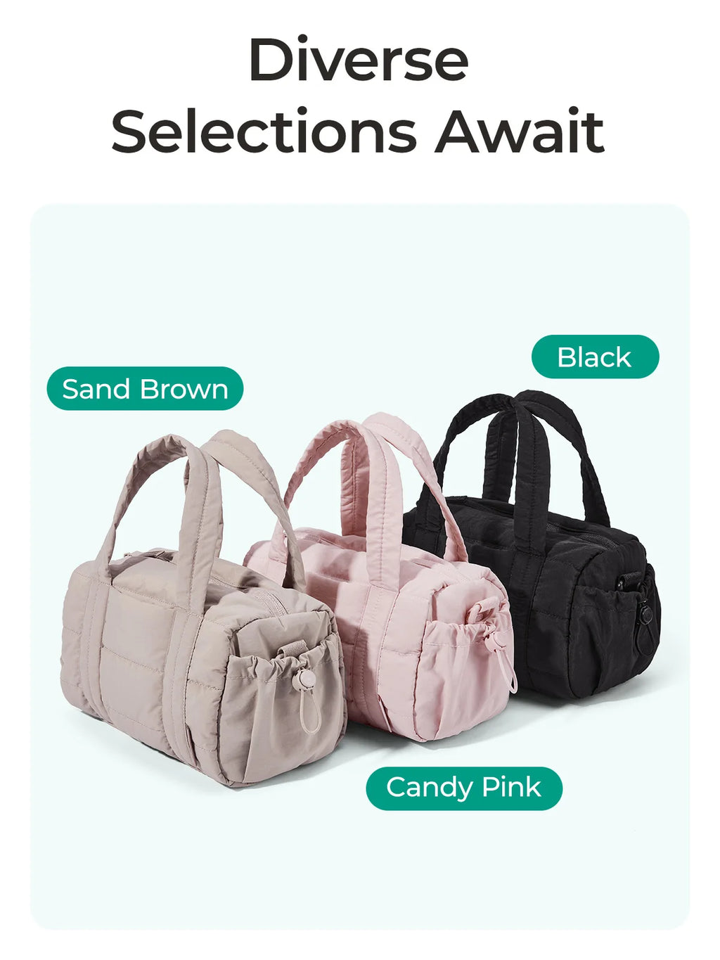 BAGSMART Casual Shoulder Bags Small Crossbody Bag for Women Portable Sport Travel Bag Multifunctional Lady Handbag