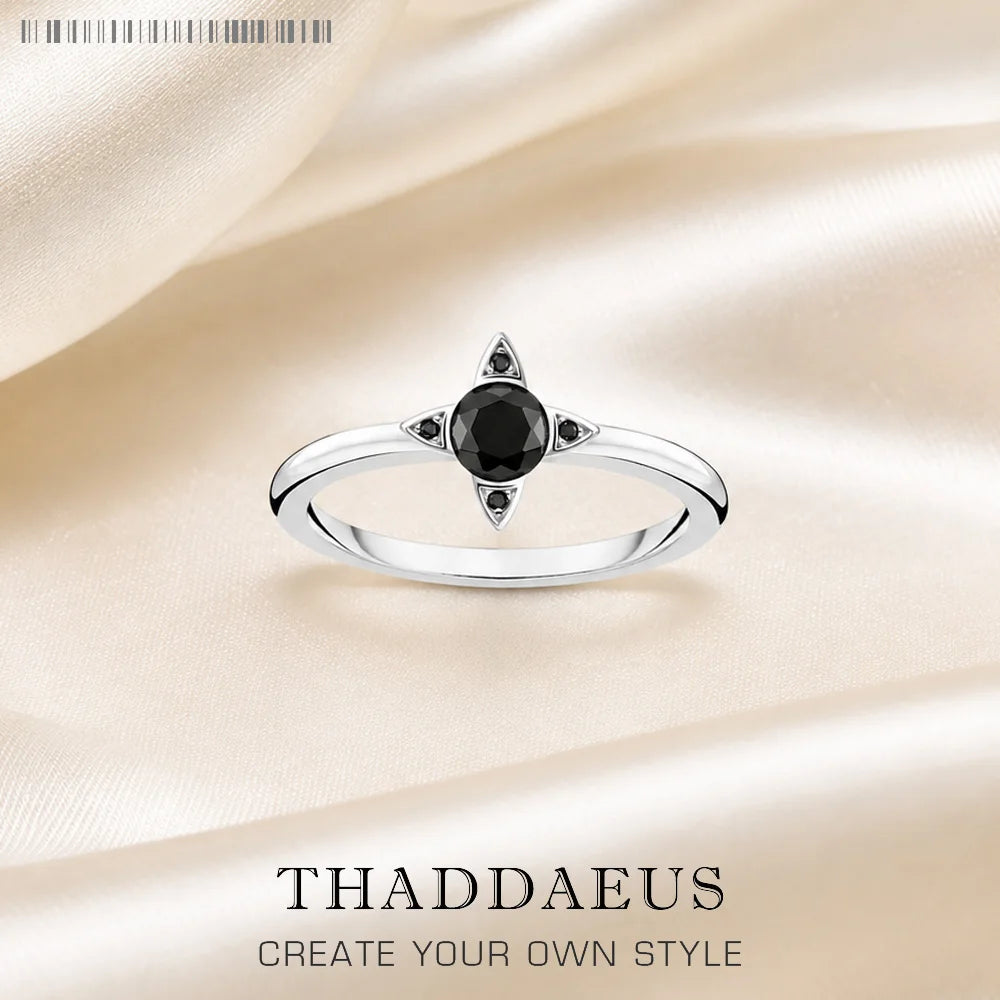 Ring Star Stackable Europe Style Fine Jewerly For Women Brand New Trendy Gift In 925 Sterling Silver