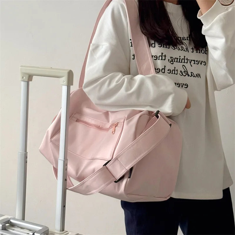 Large Crossbody Travel Tote Bags for Women 2024 Canvas Shoulder Messenger Bag Sports Yoga Satchels Fashion Woman Handbag
