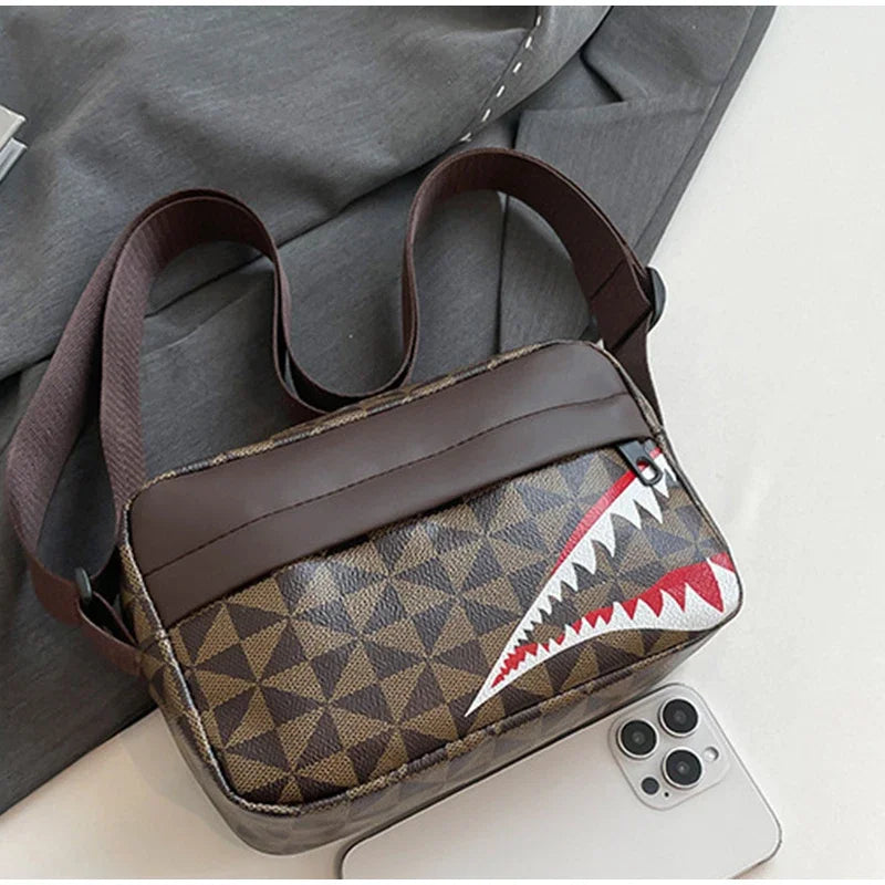 Creative Shark Mouth Crossbody Bag Simple Coin Purse Mobile Phone Bag Casual Fashion Crossbody Large Capacity Small Square Bag