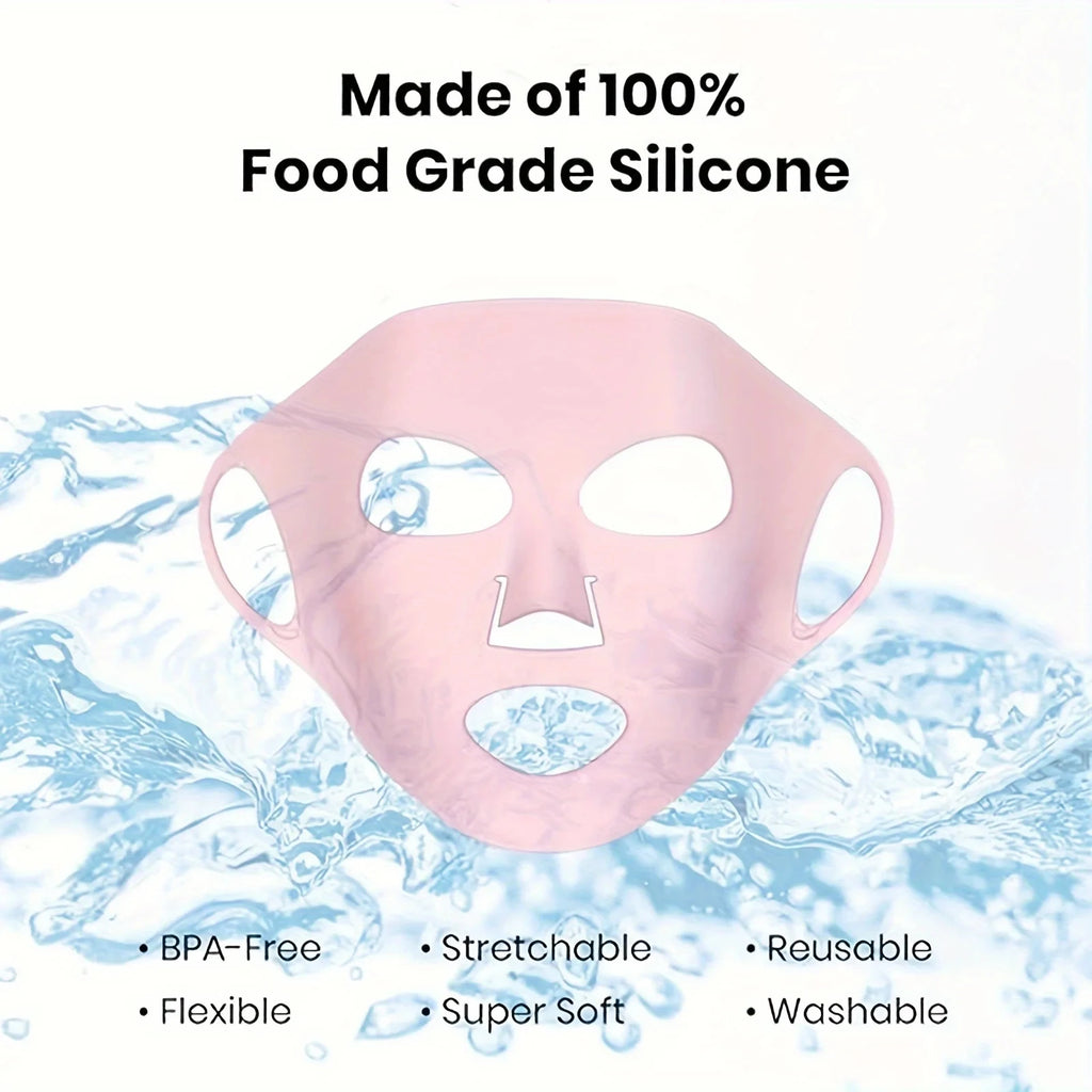 1 Piece Of Reusable Silicone Mask, Can Be Used With Moisturizing Masks To Keep Facial Skin Elastic ，Available In Multiple Colors