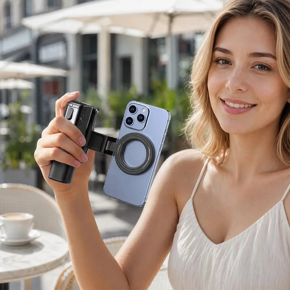 Z3 Magnetic Selfie Stick Tripod with Zoom Remote Double Sided Magnetic Phone Stand Mini Desktop Holder for Vlog Photography