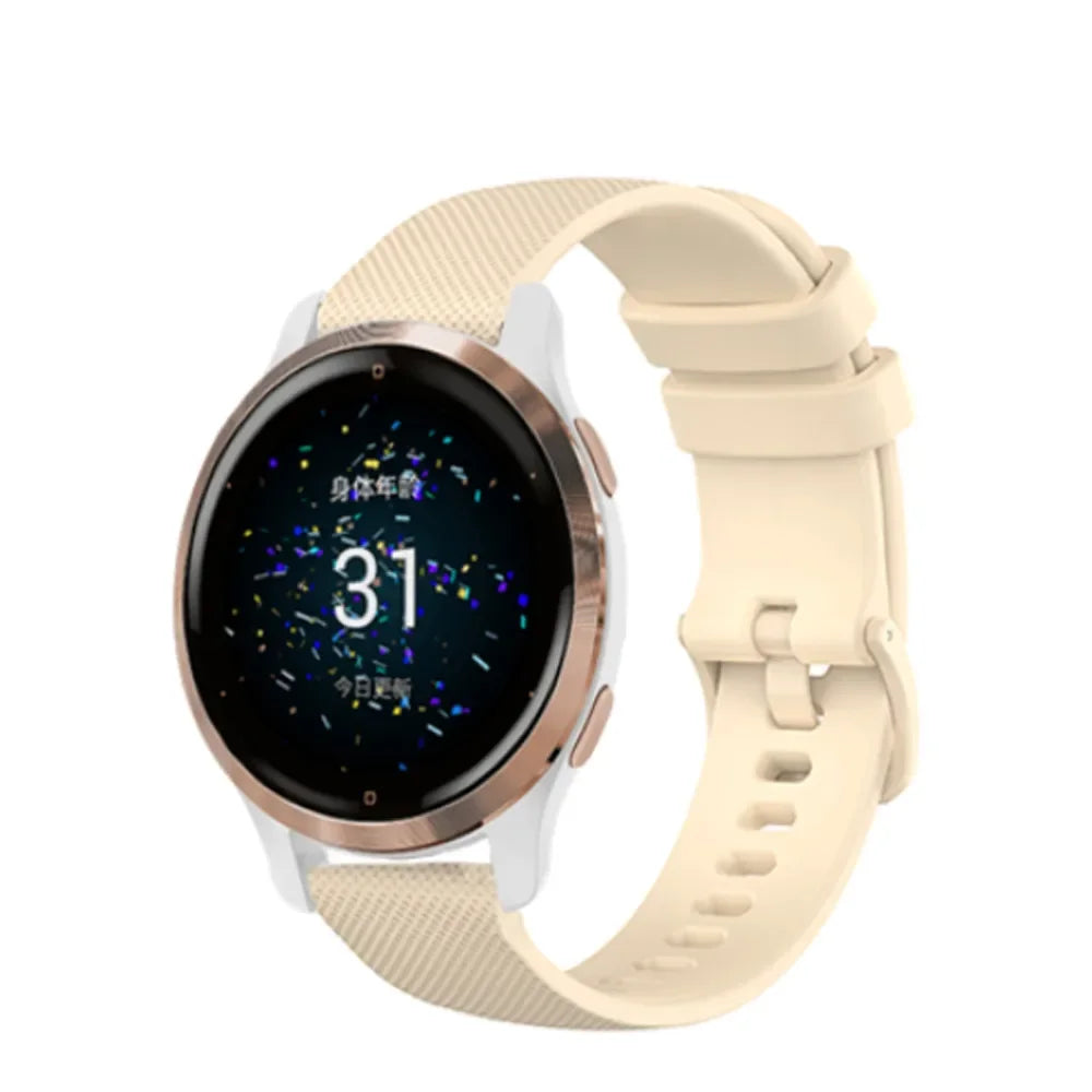 Smart Watch Band For Garmin Venu SQ 2s 3s 2 Plus/Forerunner 255s 265s 255 55 245 645 Vivoactive 3 4 4s 5 Silicone Bracelet Strap